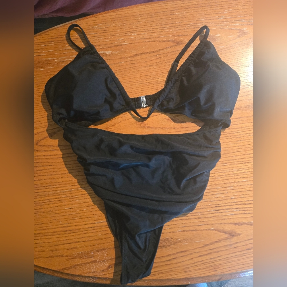 Elegant Black One-Piece Swimsuit